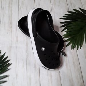 Black and White Crocs